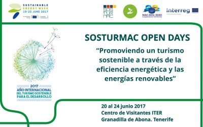 Jornadas SOSTURMAC Open Days “Promoviendo un turismo sostenible a través de la eficiencia energética y las energías renovables” – Tenerife, 20 al 24 de junio 2017